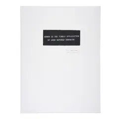 Neil Jenney, Humor Is The Timely Application of Good Natured Surprise, 2000, silkscreen on gessoed canvas