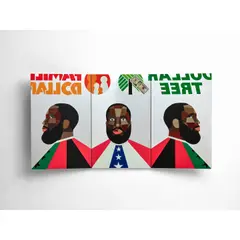 Derrick Adams, Mirroring Idealism, 2021, wall relief of UV curable pigment on Mirror Dibond