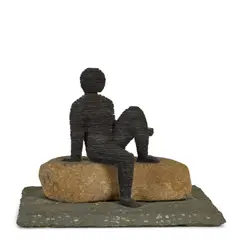 Boaz Vaadia, Zidqiyyahu, 1996, slate, bluestone and boulder
