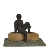 Boaz Vaadia, Zidqiyyahu, 1996, slate, bluestone and boulder