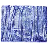 Tomás Sánchez, Untitled, 2000, ballpoint pen and graphite on printed paper