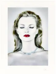 Chris Levine, She’s Light (Pure)“ – Kate Moss, 2014, Archival Inkjet-Print mit partieller Folierung auf Velin, 2019
