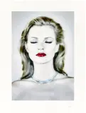 Chris Levine, She’s Light (Pure)“ – Kate Moss, 2014, Archival Inkjet-Print mit partieller Folierung auf Velin, 2019