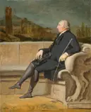 Frederick Hervey, Bishop of Derry and 4th Earl of Bristol (1730–1803), im Hintergrund das Grabmal der Mamia, Pompeji. März 1790 by Johann Heinrich Wilhelm Tischbein, Öl auf Leinwand, sold Nov 2015