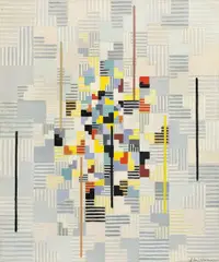 Adolf Fleischmann, Composition # 69, 1956, Öl auf Leinwand