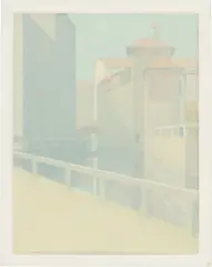 Antonio Calderara, Via Vallone a Milano, 1929, Öl auf Holz, im Künstlerrahmen