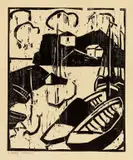 Hafen Teufelsbrücke by Karl Schmidt-Rottluff, 1911, Holzschnitt auf Velin, sold May 2008