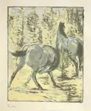 Franz Marc, Pferde in der Schwemme“ („Pferde in der Sonne“)