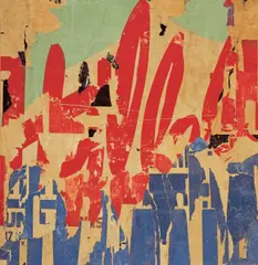 Courberoie by Jacques de la Villeglé, 1956, Decollage auf Leinwand, sold Dec 2007