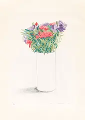 David Hockney, Godetia, 1973, Radierung und Aquatinta auf Velin