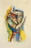 Karl Hofer, Mädchen, Um 1947, Aquarell, Gouache, Tuschfeder und Bleistift auf Papier