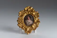 John Simpson, Miniature Portrait Lucretia, 1847, oil, bone