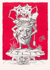 Salvador Dalí, Z teki "Zabawne sny Pantagruela", litografia, papier japoński