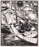 Ryszard Stryjec, Rozbitkowie, 1987, 1987, linoryt, papier