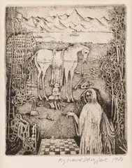 Ryszard Stryjec, Szachownica, 1986, 1986, akwaforta, papier, 9