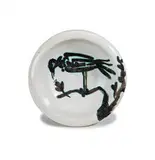 Bird on a Branch by Pablo Picasso, 1952, Bowl of white earthenware clay, oxidized paraffin decoration with white enamel, sold Oct 2014