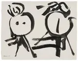 David Smith, 48-12-57, 1957, Ink on Japanese paper