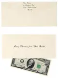 Chris Burden, Merry Christmas from Chris Burden, Envelope with printed text and $10 bill