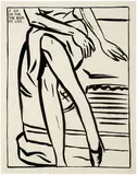 Untitled (I Go In For The Book Of Life) by Raymond Pettibon, 1989, Black ink on soft white paper, sold Oct 2014