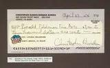 Chris Burden, Full Financial Disclosure, 1976-77, Check mounted to paperboard