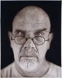 Chuck Close, Self-Portrait, 2006, Handwoven Jacquard tapestry