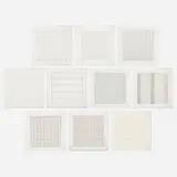 Paintings & Drawings portfolio by Agnes Martin, 1991, lithograph on vellum parchment, book, sold Jun 2022