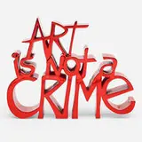 Thierry Guetta, Art is Not a Crime (Red), 2021, hand-painted resin