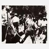 Birmingham Race Riot (from the Ten Works by Ten Painters portfolio) by Andy Warhol, 1964, screenprint, sold Jun 2022