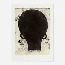 Untitled (from the MoCA portfolio) by Martin Puryear, 1999, hard- and soft-ground etching and aquatint with chine collé on Japanese, sold Jun 2022