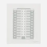 Apartment 2 by Julian Opie, 2021, woodcut on Somerset Velvet 300gsm, sold Jun 2022