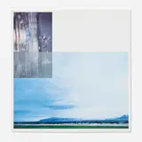 John Baldessari, Double Motorcyclists and Landscape (Icelandic) (from the Overlap Series), 2003, lithograph in colors on Somerset