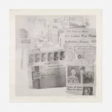 Features (from Currents) by Robert Rauschenberg, 1970, screenprint in colors, sold Jun 2022