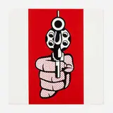 Roy Lichtenstein, Pistol for Banner, 1968, screenprint in colors