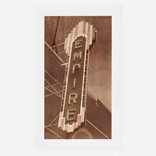 Empire (Vertical) by Robert Cottingham, lithograph and chine collé on Okawara and Rives BFK, sold Jun 2022