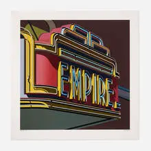 Empire by Robert Cottingham, 2012, lithograph in colors, sold Jun 2022