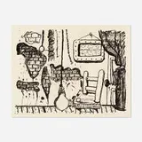 Philip Guston, East Side, 1980, lithograph on Arches 88