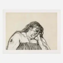Lucian Freud, Woman with an Arm Tattoo, 1996, etching