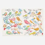 Andy Warhol, Happy Flyaway Day, c. 1958, offset lithograph with hand-coloring on manila folder