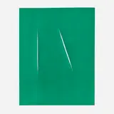 Concetto Spaziale (from XXe Siecle) by Lucio Fontana, 1959, pochoir on paper, sold Jun 2022