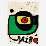 Miró.Pintura by Joan Miró, 1978, lithograph in colors, sold Jun 2022