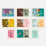 David Salle, Canfield Hatfield Suite, 1989, aquatint with photo-etching in colors on Somerset