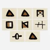 Conrad Marca-Relli, Eight Works, 1977, etching and aquatint in colors on Guarro