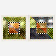 Alfred Jensen, Untitled #1; Untitled #4 (two works from Portfolio), 1973, screenprint in colors