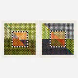 Alfred Jensen, Untitled #1; Untitled #4 (two works from Portfolio), 1973, screenprint in colors