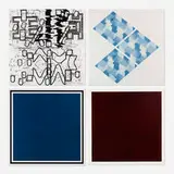 4 x 4 x 4 series by Sol LeWitt, Mel Bochner, Barry Le Va and Robert Mangold, 1990, screenprint in colors, sold Jun 2022
