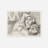 Le Repos du Modele by Henri Matisse, 1926, lithograph on chine volant, sold Jun 2022