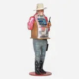 Mills Novelty Company, 10-Cent High-Top Cowboy slot machine, c. 1958, lacquered wood, enameled steel and metal, oak, aluminum, glass, leather