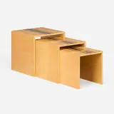 Tommaso Barbi, Inlaid nesting tables, set of three