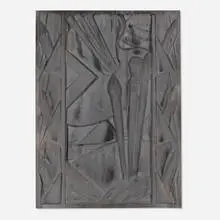 Lawrence Emmons, Panel from the Barbizon-Plaza Hotel, 1929, cast aluminum, lacquered wood