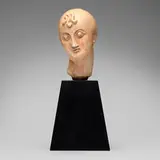 Elie Nadelman, Untitled (Female Head), painted plaster and wood